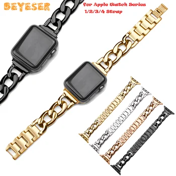 

New Link Crystal Alloy Band for Apple Watch Series 1/2/3/4 Strap Bands 40mm 44mm 42mm 38mm Luxury Metal Watch Bands Wristband