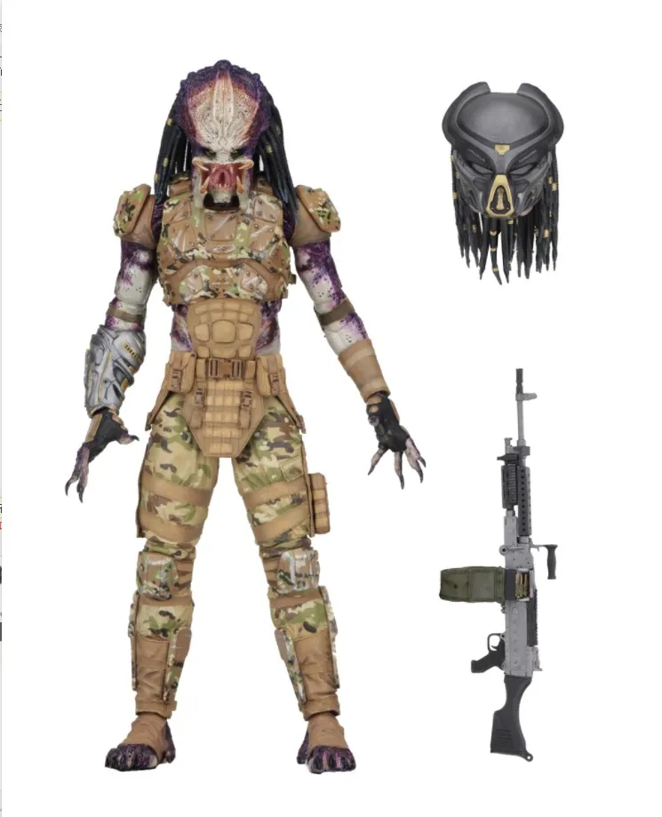 

Lensple NECA Predator figure toy Hunter Predator Ultimate Emissary #2#1 7Inch PVC Action Figure Model Toys Collectible Doll Gift
