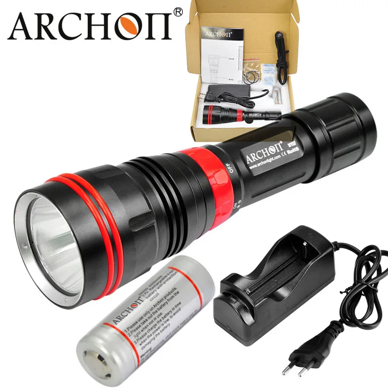 

Diving Flashlight 1000LM LED Diver Diving Light ARCHON WY07 DY01 Waterproof Dive Torch Light with 26650 Battery and C