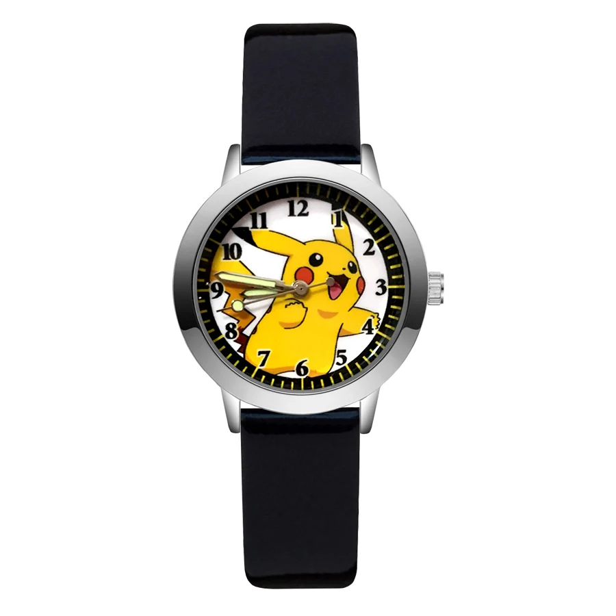 Black Fashion Cute pretty style Children's Watches Kids Student Girls Quartz leather Wrist Watch JA171 - Цвет: Black
