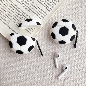 

Creative Football Shaped Earphone Case for Apple Airpods Wireless Bluetooth Headphones Protective Cover
