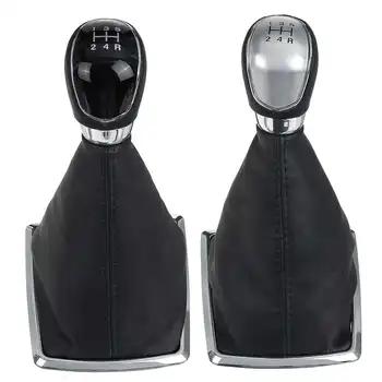 

Car 5 Speed Leather MT Gear Stick Shift Knob with Dust Cover For Ford for Focus Focus 2 Mk2 2005 2006 2007 2008 2009 2010 2011