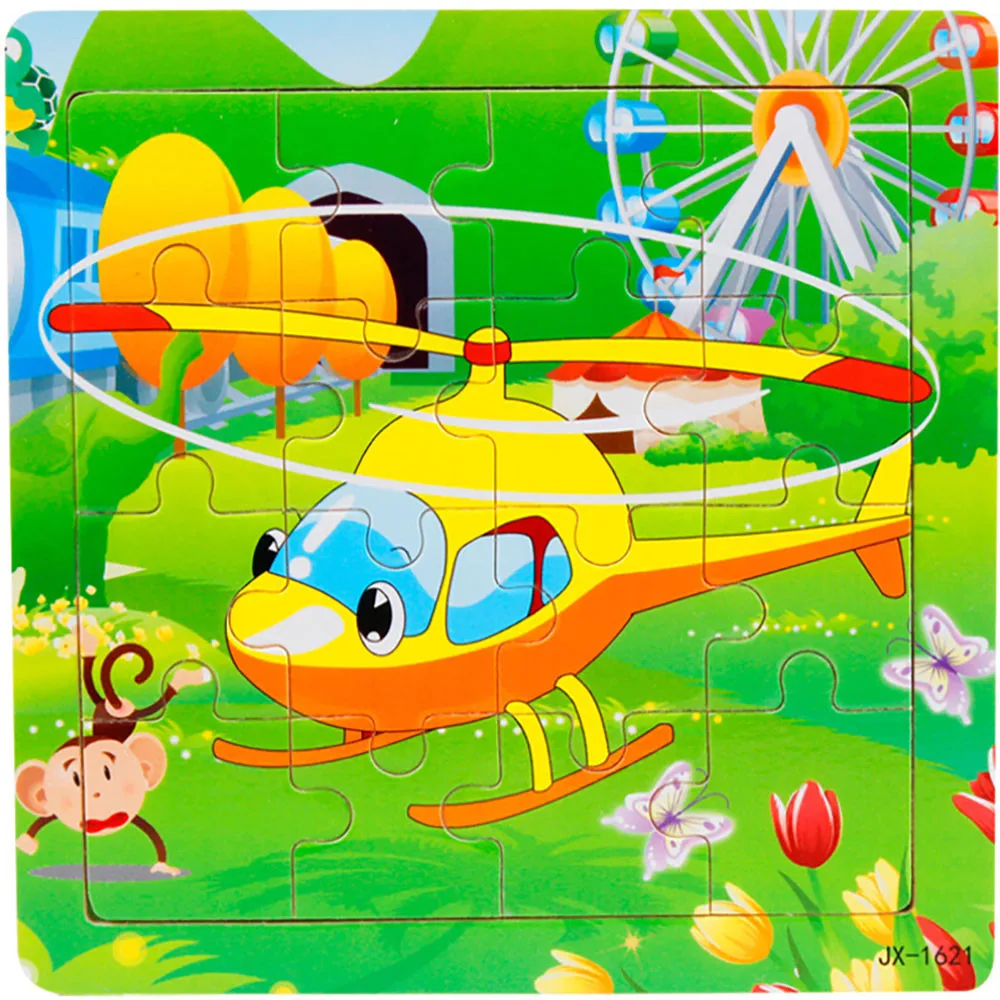 Wooden Puzzle Kids Toy cartoon animal Learning Education Interesting Wooden Toys Children