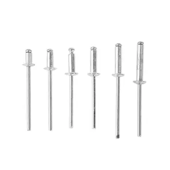 

200pcs Flat Round Head Break Mandrel Blind Rivets for Furniture Assortment Kit for Railway Aviation Factory Operation