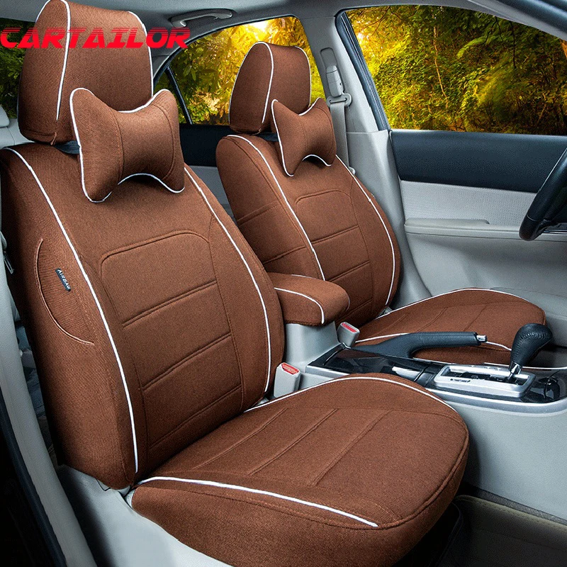 Чехлы для сидений CARTAILOR автомобильные аксессуары подходят Infiniti M35 M37 M56 льняная