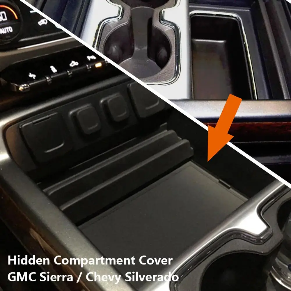 

EDBETOS Center Console Secret Compartment Cover for 2014-2018 GMC Sierra 1500 2500HD 3500HD Denali Chevy Silverado G M Vehicle