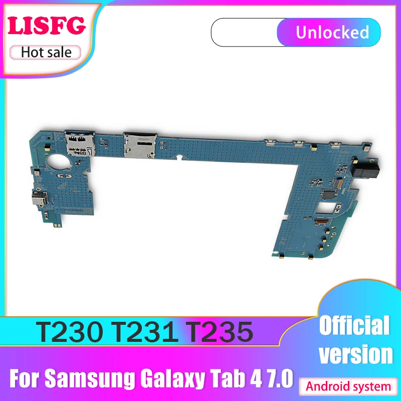 100% рабочая разблокированная материнская плата для Samsung Galaxy Tab 4 T230 T231 T235 с