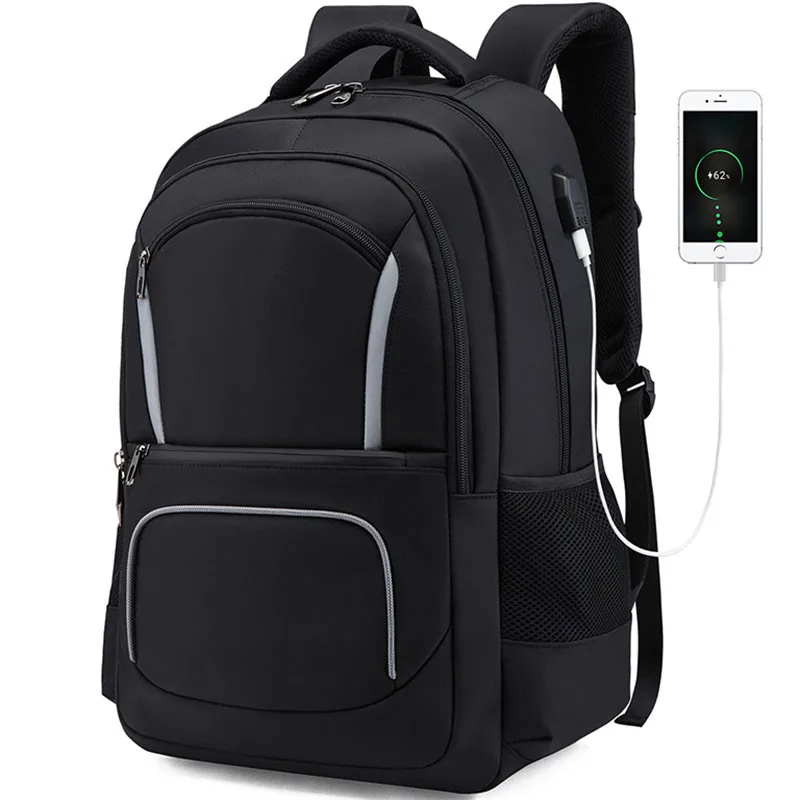 

Hidden Anti theft Zipper 17" Men School Laptop Backpacks Waterproof Travel Bag Multi USB Charger Male Mochila reflective strip