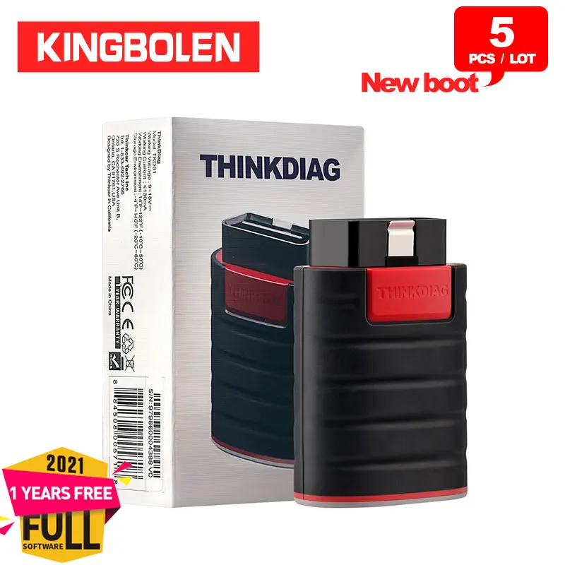 US $449.78 5pcsLot Thinkcar Thinkdiag New Boot Full Car Software Reset 1 Year EOBD Code Reader AndroidIOS Scanner OBD2 Diagnostic Tool