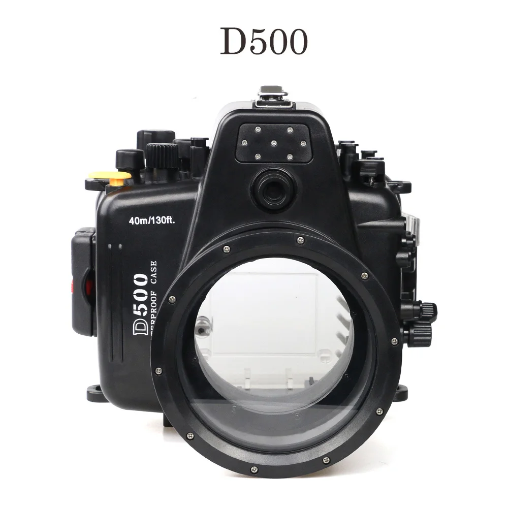 D500 130FT/40 м подводный глубина Дайвинг чехол для Nikon D500 D750 D800 D810 105 мм объектив водонепроницаемый корпус камеры крышка коробки - Цвет: D500
