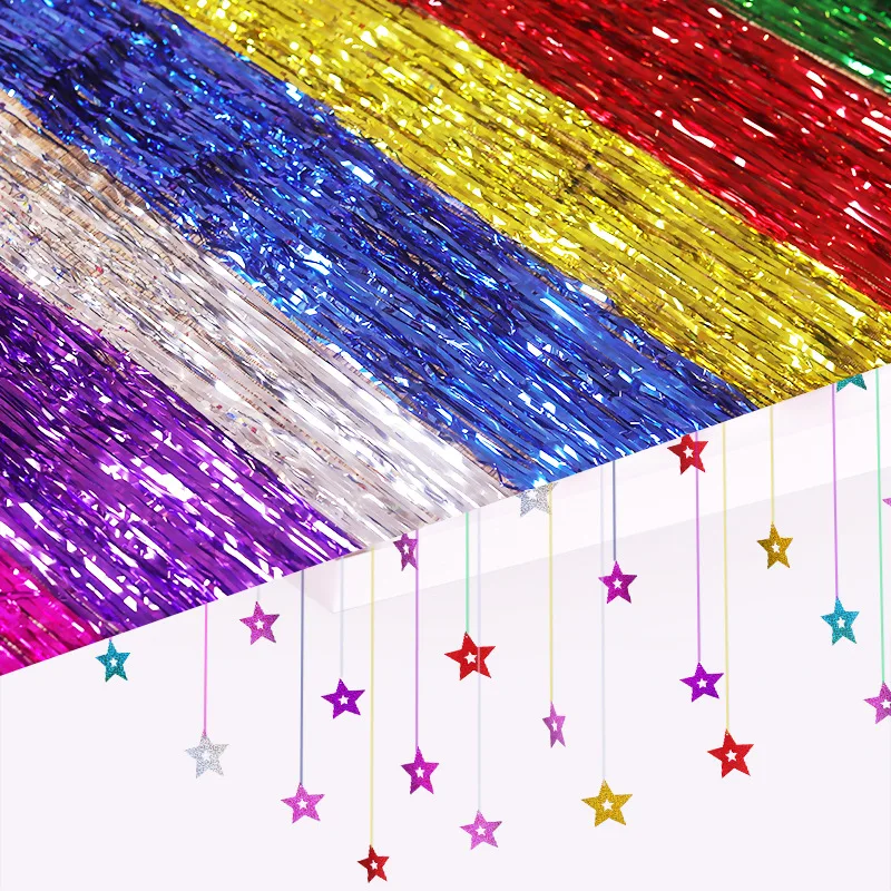 批发婚庆开业生日派对装饰用品气球雨丝帘1卡宽约10cm长约1米门帘 图片_高清大图 - 阿里巴巴 - 1 (1)