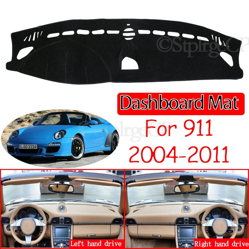 

Для Porsche 911 2004 ~ 2011 турбо GTS Противоскользящий анти-УФ коврик для приборной панели коврик для теней Dashmat защита ковров аксессуары для подушки