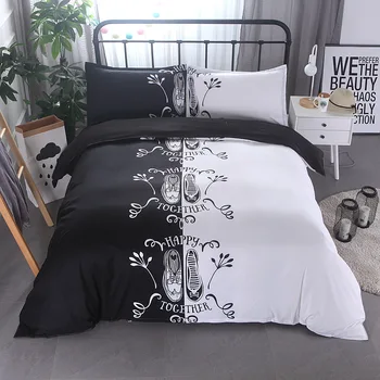 

Aggcual Couple love bedding set double bed 100% Polyester duvet cover set queen Printed 3pcs luxury Quality Home textiles be104