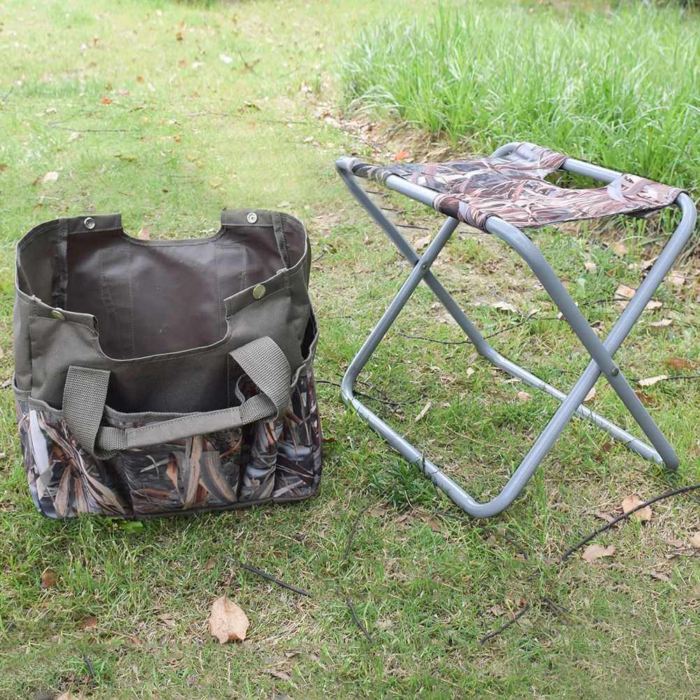 Outdoor BBQ Hiking Camping Beach Fishing Chair Storage Bag Seat Picnic Compact Portable Anti Slip Folding Travel