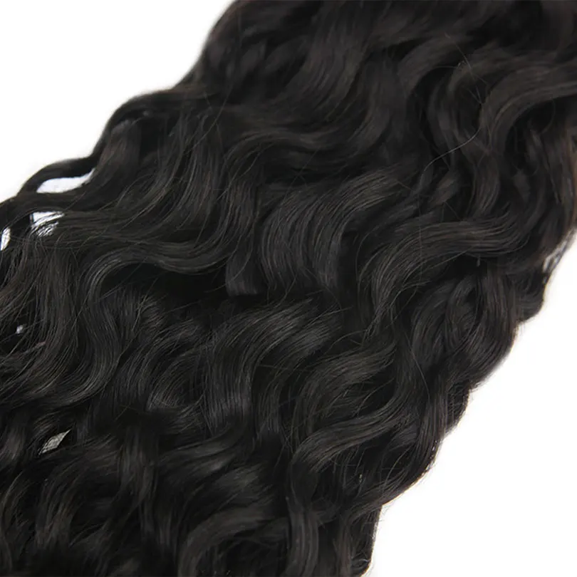 40 Pcs/set Curly Tape in Hair Extensions Injected Real Human Hair Skin Weft Double Sided Adhesive Tape