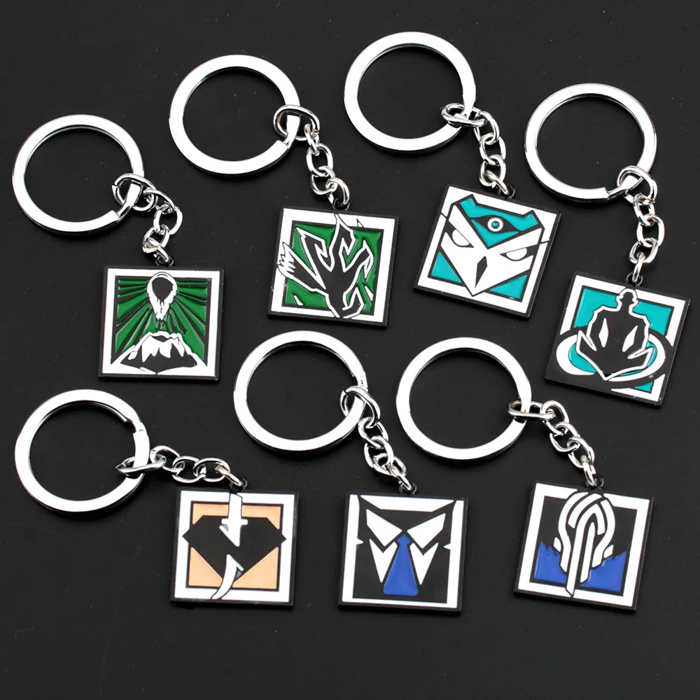 2020 Game Rainbow Six 6 Siege Keychains Men Tachanka Echo Kapkan Lesion Smoke Sledge Hibana Key Chains Holder Porte Clef Jewelry