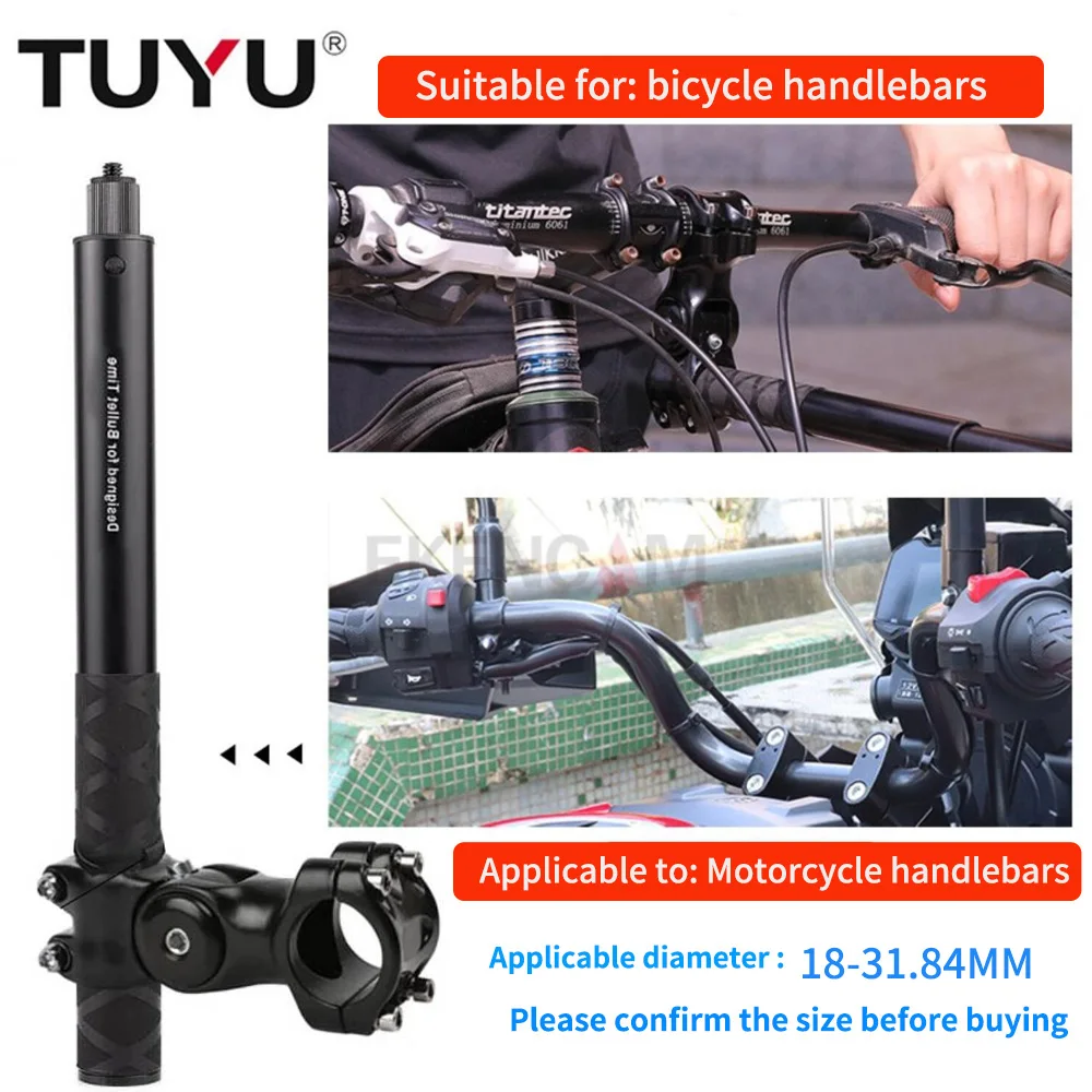TUYU-Palo de Selfie Invisible para motocicleta, soporte de montaje en  manillar para GoPro Max Insta360 One RS X2, accesorios de cámara -  AliExpress