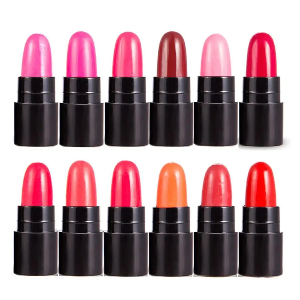 

New Makeup Cosmetic Matte Mini Lipstick with Rack Stand 12 Colors/Rack Organizer Cosmetic Cream Shelf