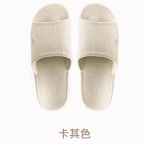 Оригинальные Экологичные нескользящие легкие шлепанцы для ванной Xiaomi; домашняя обувь; мягкие износостойкие водонепроницаемые Тапочки для душа из ЭВА - Цвет: Khaki