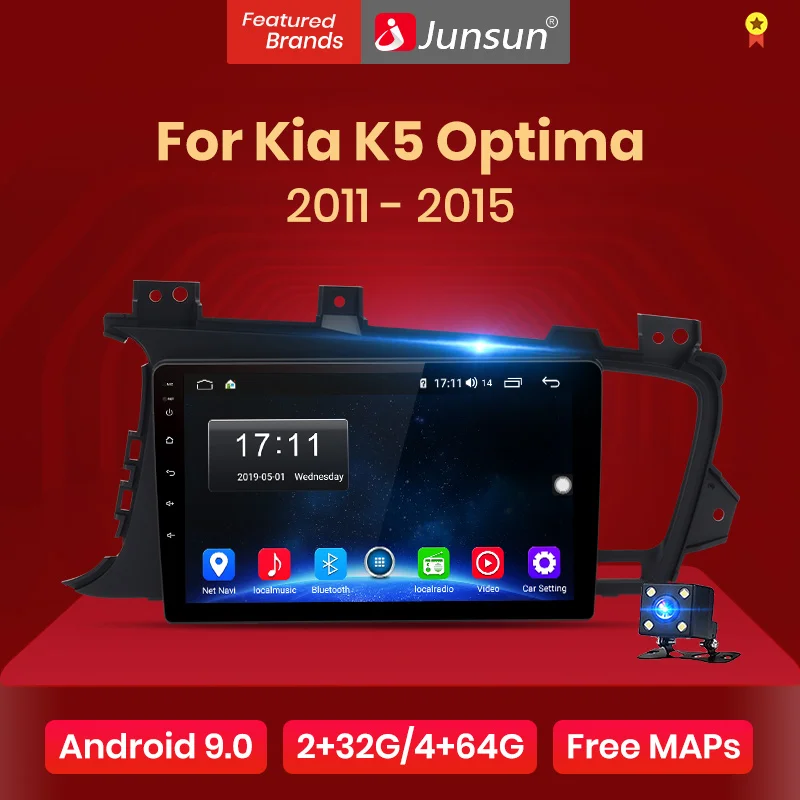 Junsun V1 Android 9 0 2G + 32G DSP автомобильный Радио мультимедийный видео плеер для Kia K5 Optima 2011