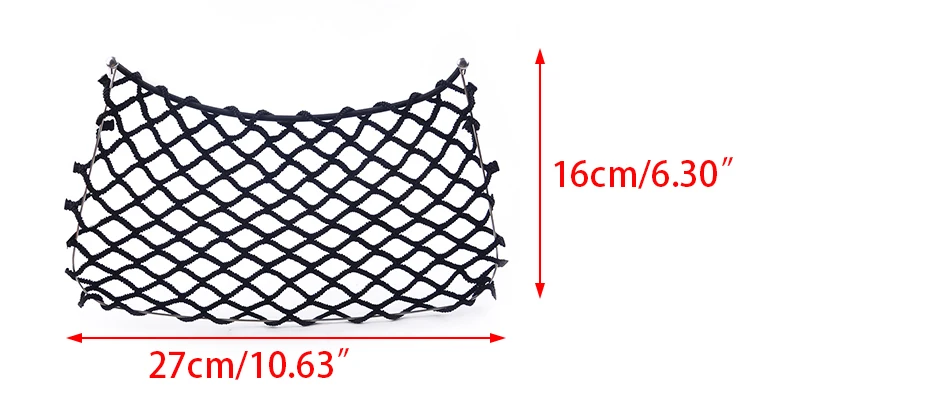 beler Side Net String Durable Bags Storage Pocket Black Fit for Benz Smart Fortwo 451 2009 2010 2011 2012 2013