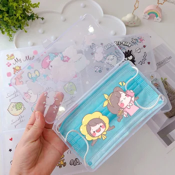 

Cute Portable Face Masks Box Organizer Dustproof Moisture-Proof Cover Masks Container Disposable Mask Keep Clean Storage Box