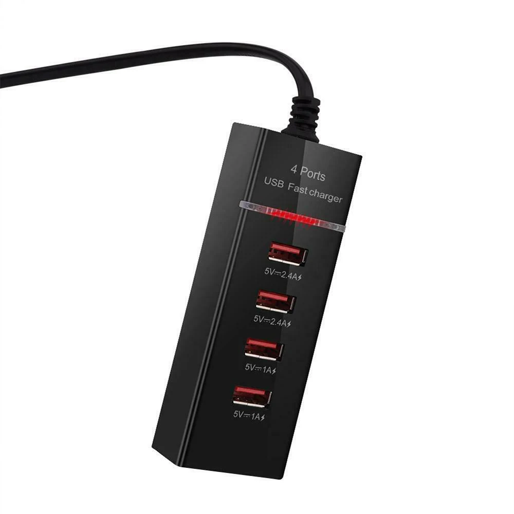 Европейский Союз (ЕС) Универсальный ЕС США штекер 4 USB порт быстрое зарядное устройство для телефона Путешествия стены Мощность Быстрая Зарядка адаптер для iPhone для samsung мобильных телефонов - Тип штекера: Европейский Союз (ЕС)