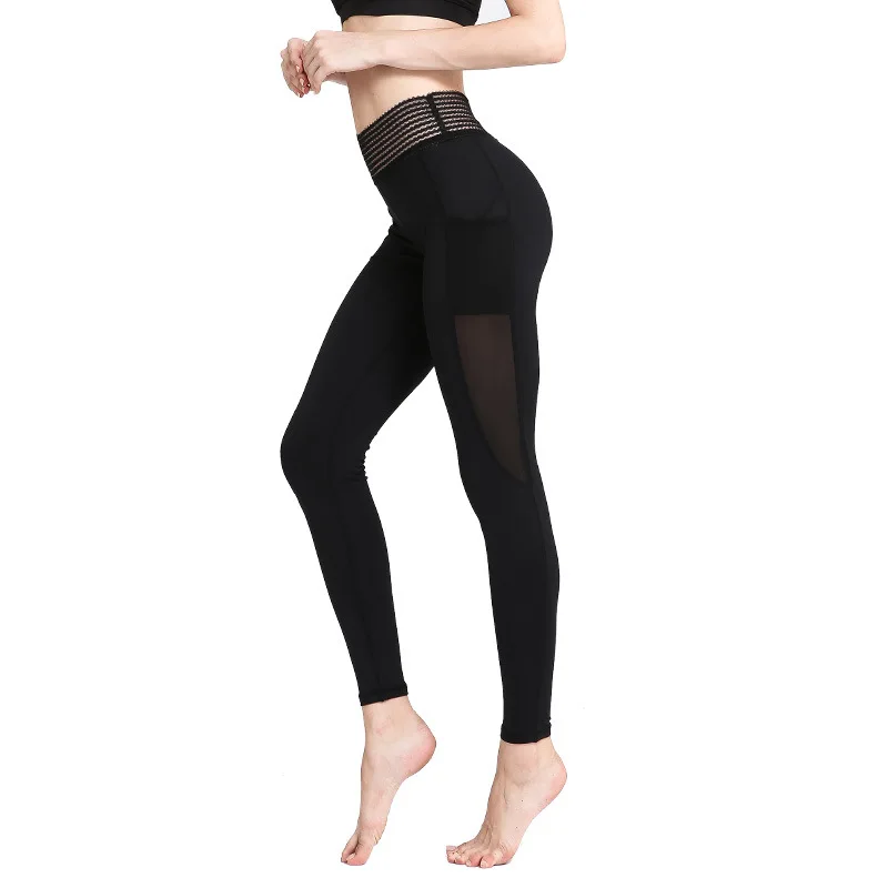 

Cross Border New Style Yoga Pants Women's Tight Trousers Gauze Sexy High-waisted Air Fitness Yoga Clothes a Generation of Fat