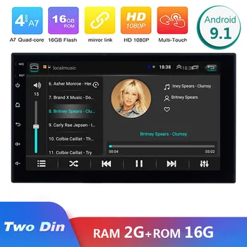 

2 Din 7" Android 9.1 Car Radio Multimedia Video Player RAM 2GB+ROM 16GB Universal auto Stereo GPS Navigation WiFi Radio 50