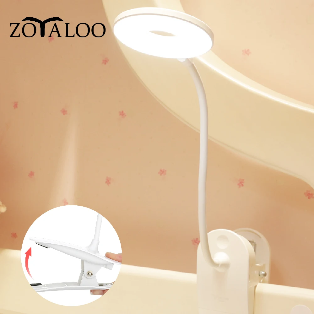 

Flexo Touch Clip Table Lamp Led Desk Lamp Study Lamps Magnifier Gooseneck Desktop usb Table Light Rechargeable Battery