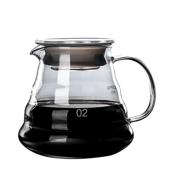 

500Ml Wooden Bracket Glass Coffee Dripper and Pot Set Glass Coffee Filter Reusable Coffee Filter ( Excluding Filter Paper)