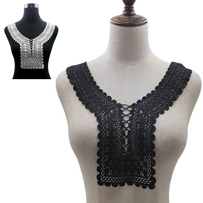 Fashion Lace Embroidered Fake Collar Hollow Out Collars Neckline Women
