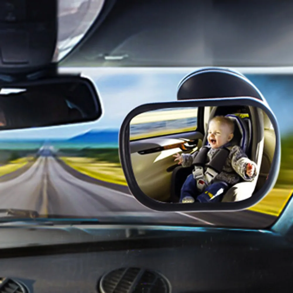 Новое регулируемое в автомобиле детское смотровое зеркало Детская безопасность зеркало заднего вида-черный