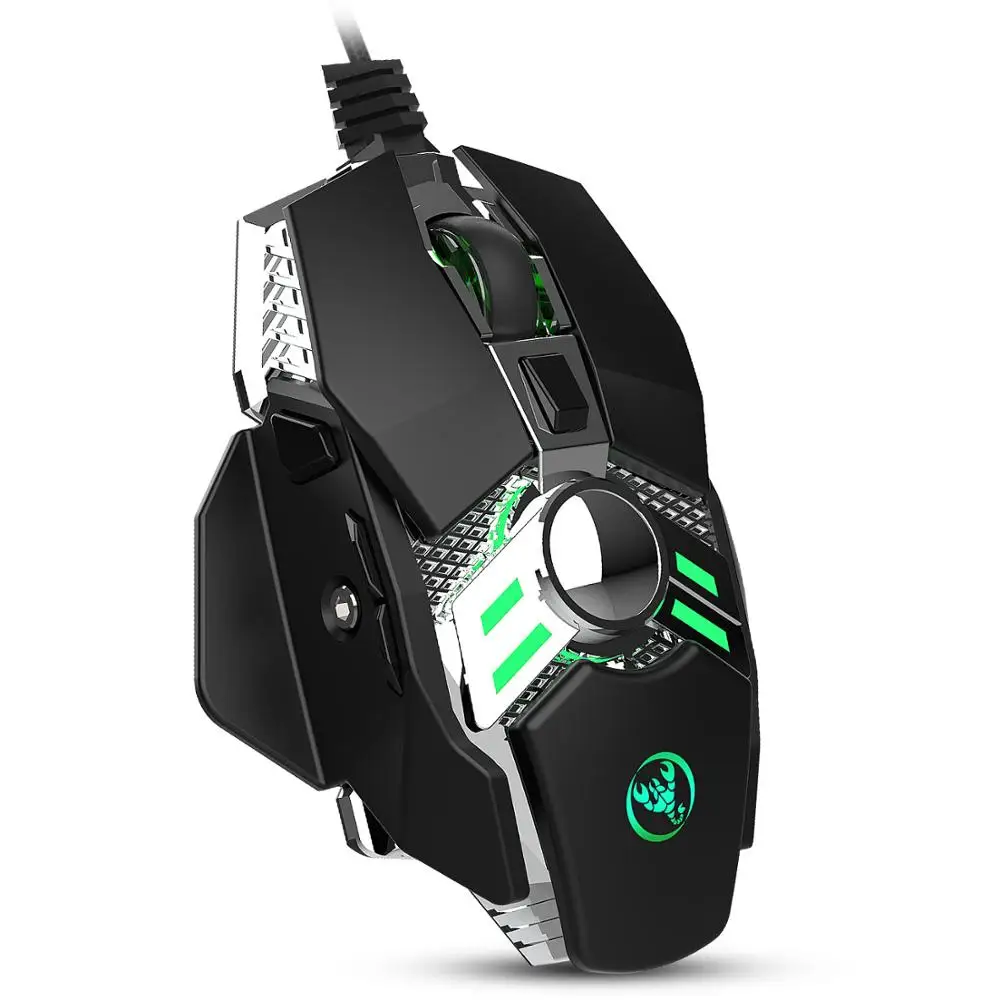 Эргономичная Проводная игровая мышь 7 кнопок 6400 DPI макропрограммирование RGB