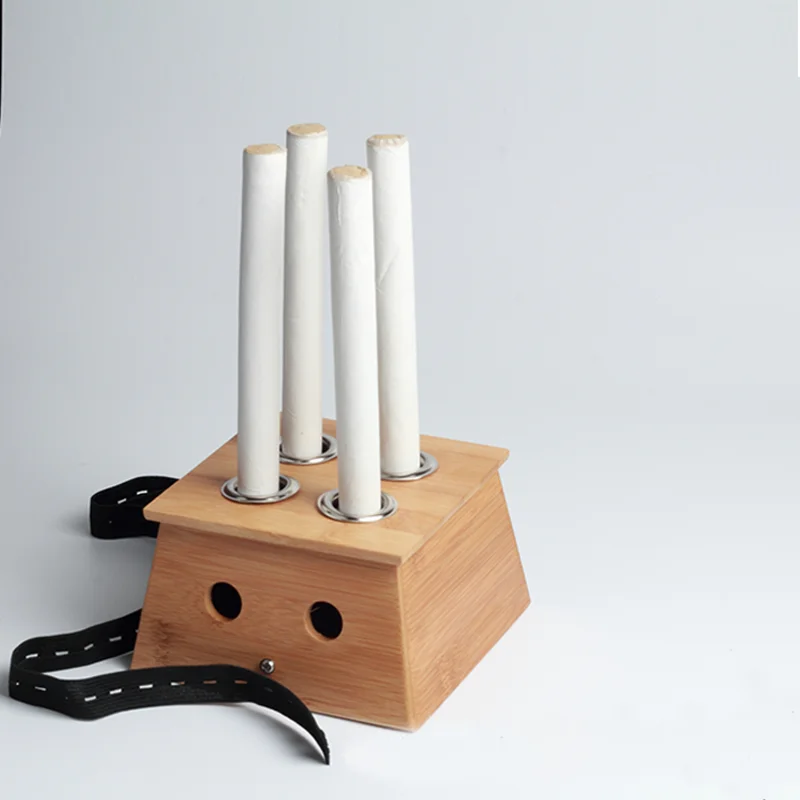 Бамбуковый Moxa Moxibustion Box массажные ролики держатель Акупунктура Релаксация шеи