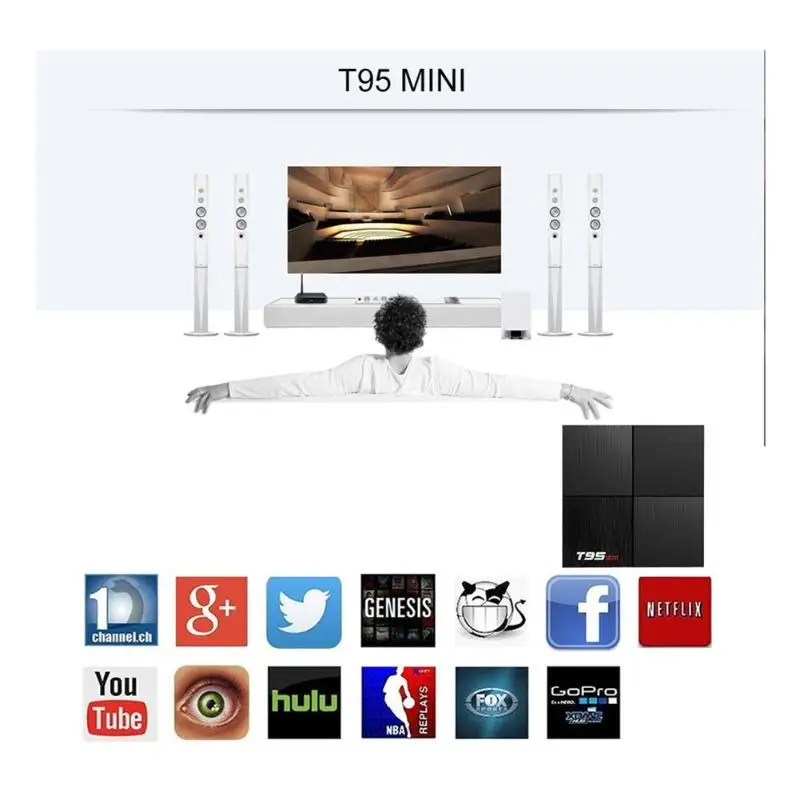 T95 Мини Android 9,0 Smart tv Box H6 2,4 ГГц WiFi 2 Гб+ 16 Гб телеприставка 6K медиаплеер