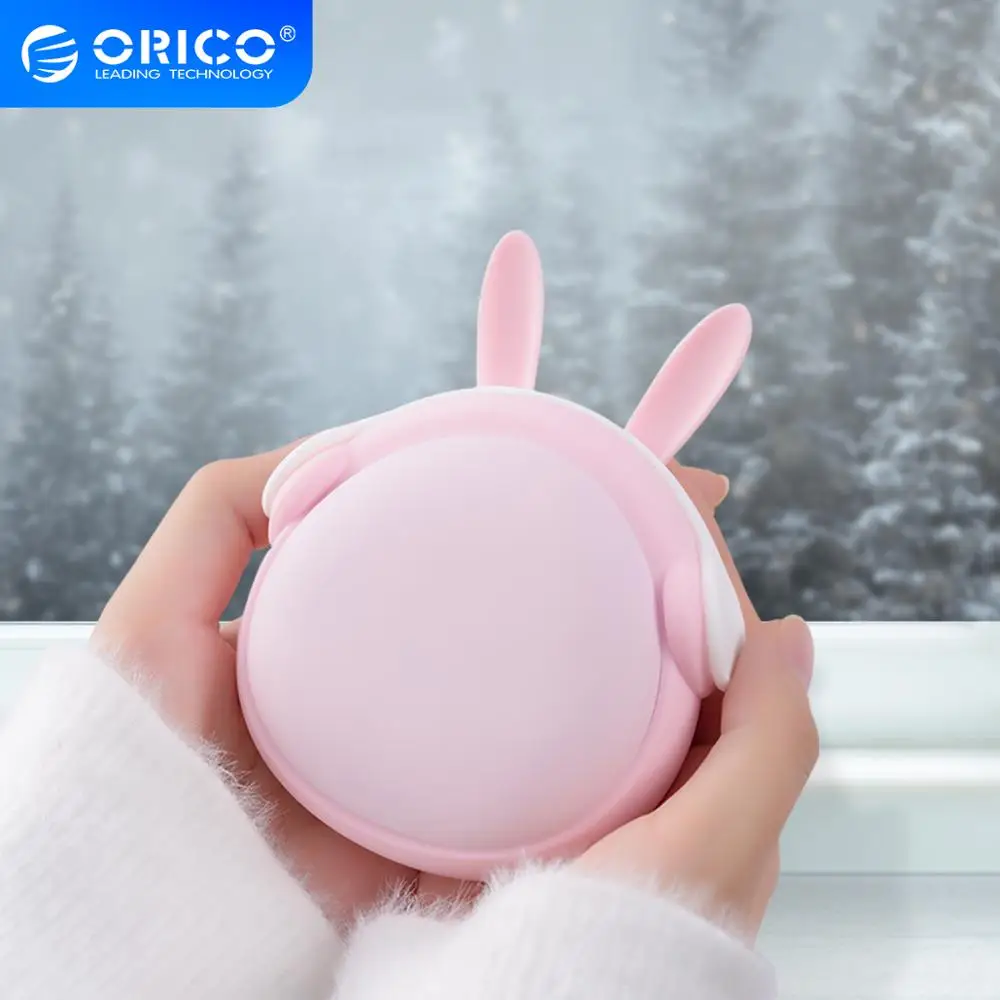 ORICO Hand Warmer 6000 mAh Power Bank USB Rechargeable Pocket Heater Cute Mini Pet Portable Double-Side Winter Warmer