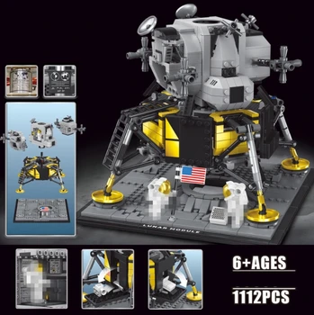 

Ideas series Apollo 11 Lunar Lander Building Blocks Bricks Compatible lepining 10266 21309 Education Toys for children