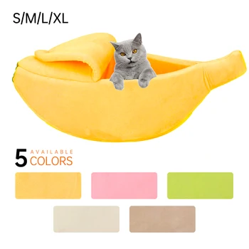 

Banana Shape Pet Dog Cat Home Litter Beds House For Mat Durable Kennel Doggy Puppy Cushion Basket Warm Portable Cats Supplies