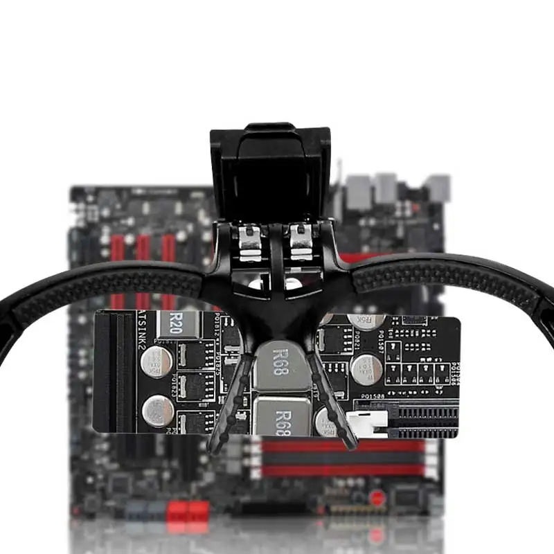 Beste Hand Gratis 1.0 3.5X5 Lens Head Vergrootglas Tandheelkundige Loepen Sieraden Horloge Reparatie Horlogemaker Vergrootglas met LED licht