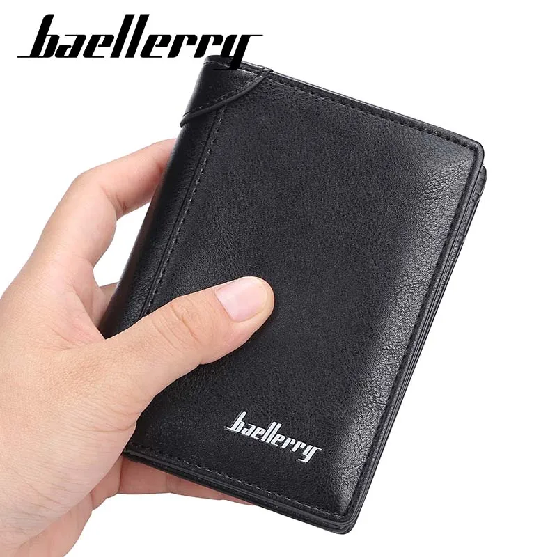 Wallet For Men Short Term Business Money Clip PU Leather Double Fold Pursey  Light Luxury Open Card Holders Billeteras De Hombre - AliExpress