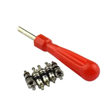 

Automobile Car Tire Valve Stem Core Remover Installer Tools with 5 Valve Cores Tire Repair Tool Kit