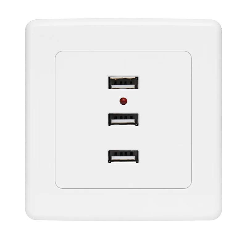 Bcsongben 3 порта USB настенная розетка зарядное устройство AC/DC адаптер питания штепсельная розетка заземленная электрическая настенная Зарядка адаптер зарядка - Тип: 3 ports usb