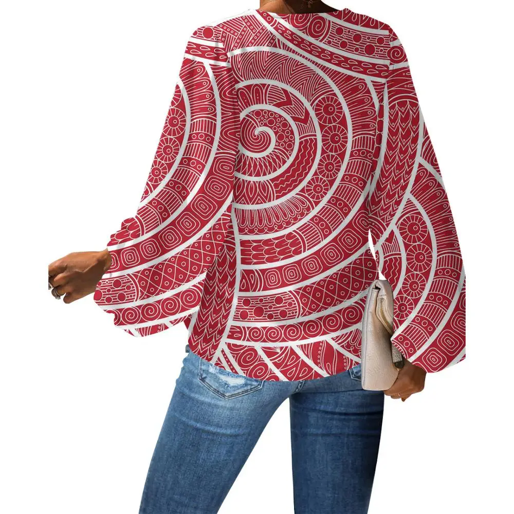 HYCOOL Spring Autumn Women Long Sleeve Polynesian