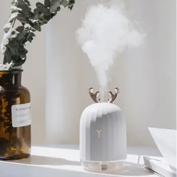 

Cute Deer 220ml Air Humidifier Aroma Essential Oil Diffuser USB Fogger Mist Maker with LED Night Light for Home Car
