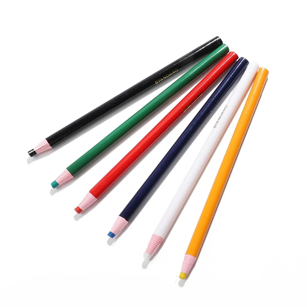 6 цветов порезанные Швейные портняные Меловые карандаши ручка по ткани маркер мел для шитья одежды карандаш для портновский пошив аксессуары
