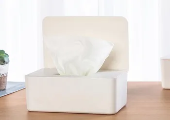 

Plastic Organizer Storage Box Facial Tissue Napkin Box Toilet Paper Dispenser Case Holder Home Storage Box Boîte de rangement