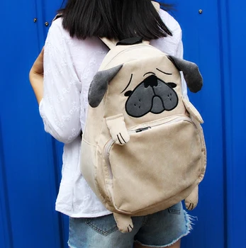

Brand Design 2020 Face Korean Dog Squirrel Animal Backpack High School Students Couples Harajuku Cute Girls Backpack