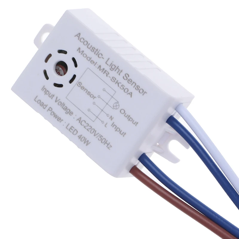 1pc Hot New Automatic Auto On Off Photocell Street Light Switch AC180-240V 50/60Hz Sound And Light Controlled Sensor Switch