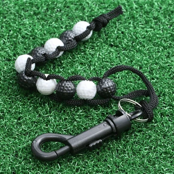 

Chain Remenber Professional Portable Training With Clip Nylon Aid Golf Score Putt Counter Beads Durable